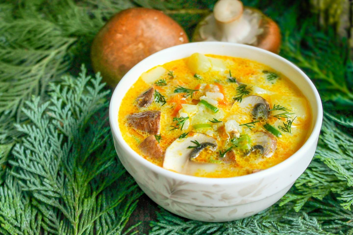 Сырный суп с шампиньонами: уют и тепло в каждой ложке