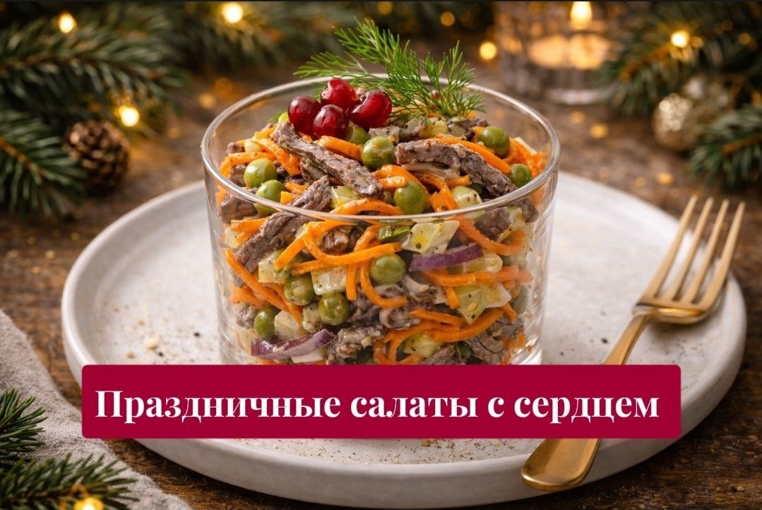 Невероятные салаты из говяжьего сердца для праздничного стола