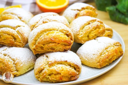 Песочное Апельсиновое печенье с джемом