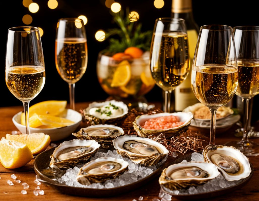Идеальные напитки для устриц на новогоднюю ночь