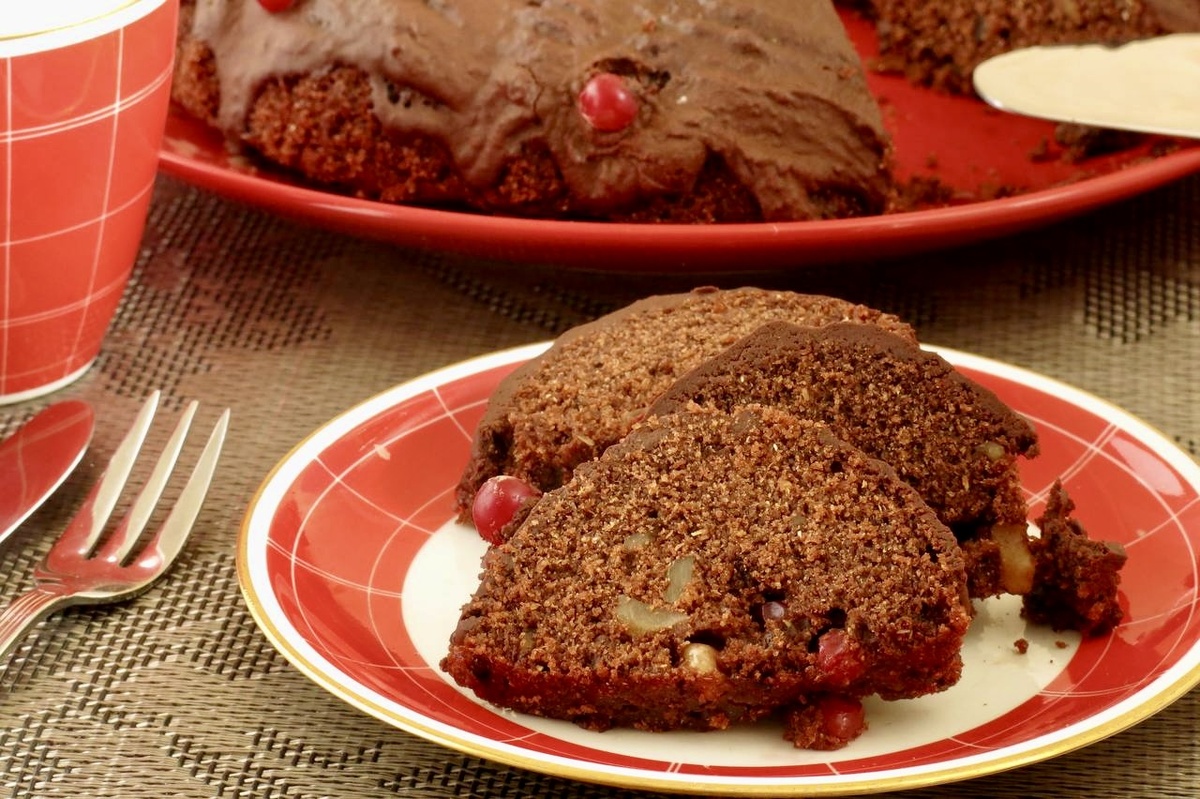 Кукурузный постный кекс с шоколадным муссом